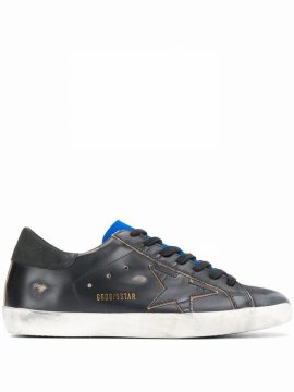 Super-star Leather Sneakers In Black