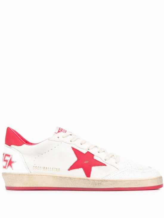 Ball Star Leather Sneakers In White