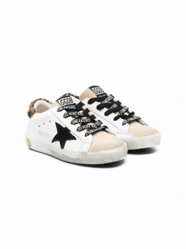 Kids' Superstar Leather Sneakers In White