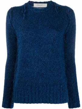 Annamaria Long Sleeve Crew-neck Sweater In Blue