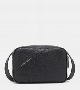 Star Leather Belt Bag In Black