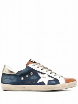 Superstar Panelled Low-top Sneakers In Blue