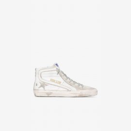 White Carry Over Slide High-top Sneakers