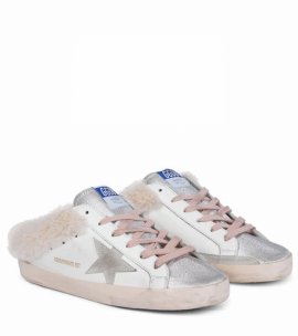 Superstar Shearling-lined Sneakers In White/silver/ice