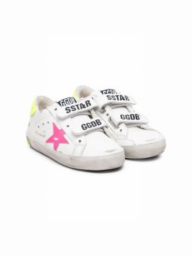 Babies' Star-patch Leather Sneakers In White
