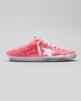 Superstar Sabot Sponge Upper Leather Star Sneakers In Pink-drk