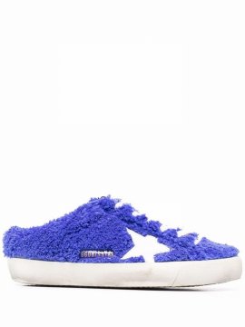 Super-star Sabot Shearling Sneakers In Blue