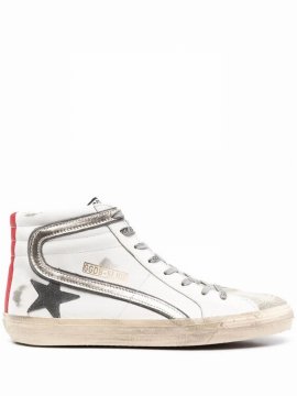 Slide High-top Sneakers In White - Ice - Dark Grey - Red - Platinum