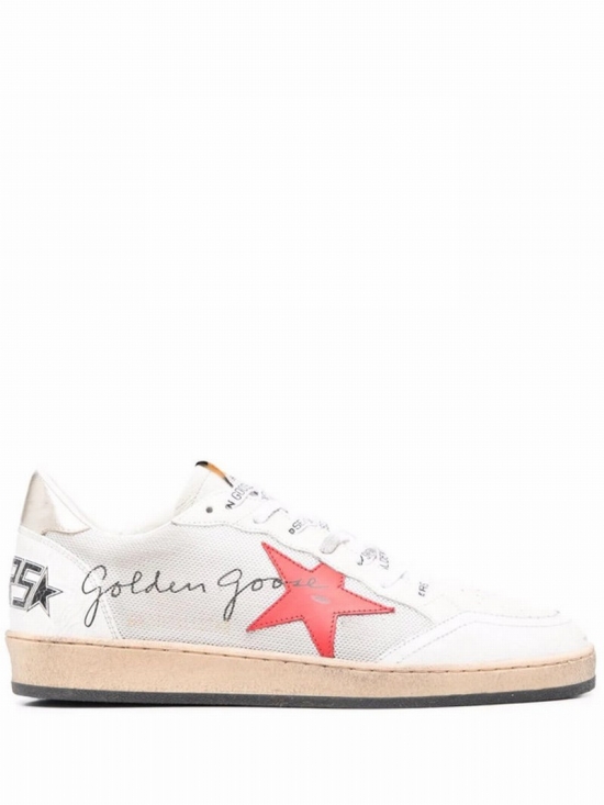Ball Low-top Sneakers In Weiss
