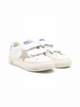 Kids' Star-patch Low-top Sneakers In White