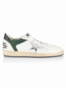 Ball Star Lace-up Sneakers In Cream Green