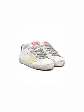 Babies' Logo-print Lace-up Sneakers In White