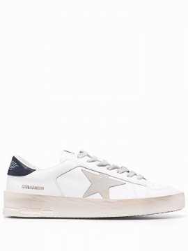 Stardan Suede-trimmed Leather Sneakers In White
