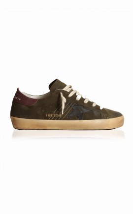 Women's Superstar Suede And Leather Sneakers In Green