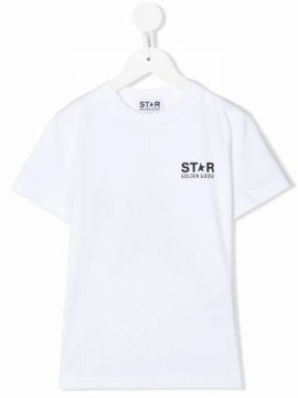 White T-shirt For Kids With Logo