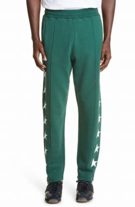 Track-pants With Contrasting Side Stripes In Green