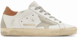 White & Brown Super-star Classic Sneakers In 10803 White/light Br