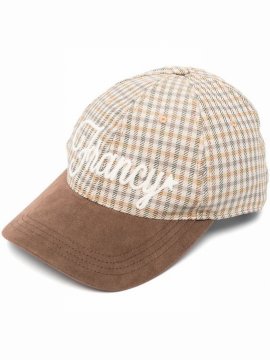 Journey Baseball Hat Check And Alcantara Suede In Brown