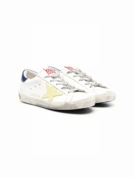 Kids' Distressed-effect Low-top Sneakers In White