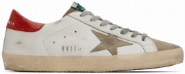 White & Taupe Superstar Sneakers In 10953 White/taupe/re