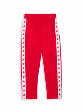 Little Kid's & Kid's Star Joggers In Tango Red White