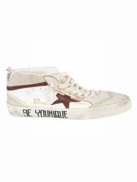 Mid-star Double Quarter Sneakers In White/beige
