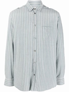 Striped Long-sleeve Shirt In Blue