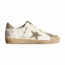 Ball Star Sneakers In White Taupe