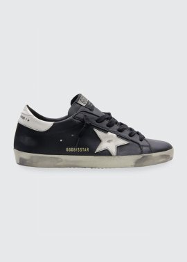 Superstar Bicolor Leather Low-top Sneakers In Black/white