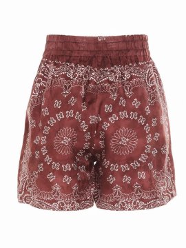 Cinderella Paisley-print Shorts In Red