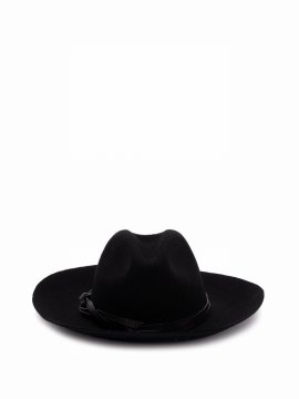 `golden` Fedora Hat In Black