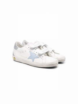 Kids' Superstar Touch-strap Sneakers In White
