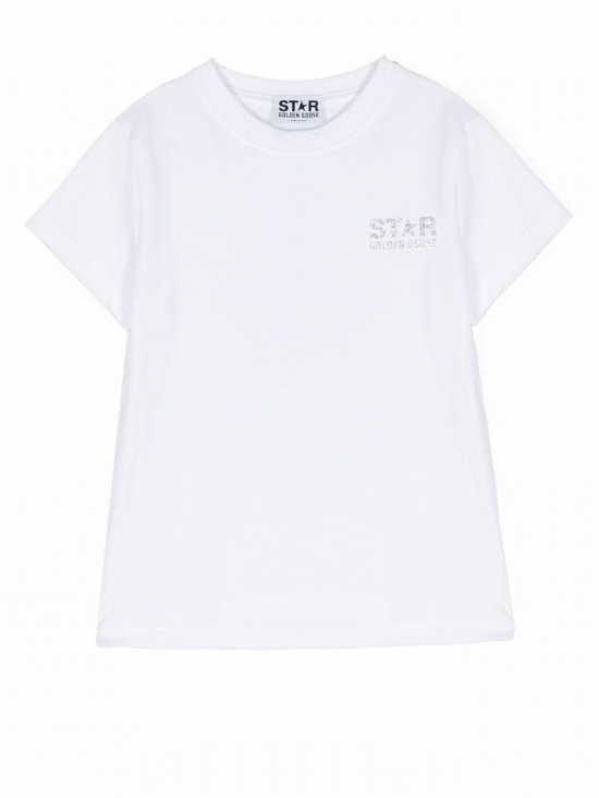Kids' Star-print Short-sleeve T-shirt In White