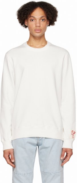 White Archibald Sweatshirt In Vintage White
