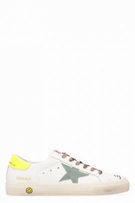 Kids' May Leather Low-top Sneakers In White