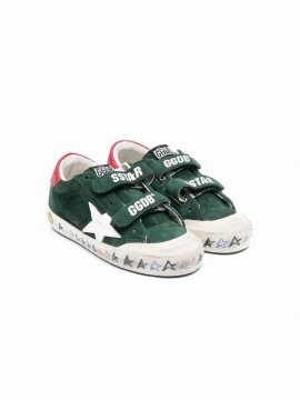 Kids' Superstar Touch-strap Sneakers In Green