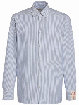 Striped Buttoned Shirt In Blue,white