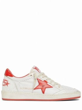 20mm Ball Star Nappa Leather Sneakers In White,red