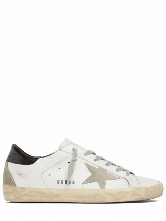 20mm Super Star Leather & Suede Sneakers In White,black