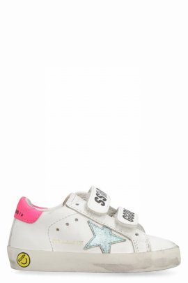 Kids' Old School Round Toe Sneakers In White Mint Fluo Fuxia