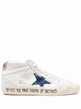 Mid Star Lace-up Sneakers In White