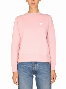 Athena Cotton Logo Sweatshirt In Pink