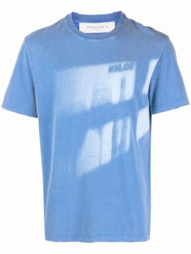 Graphic-print Short-sleeved T-shirt In Blue