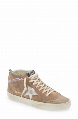 Mid Star Glitter Sneaker In Brown/ Leo/ Silver