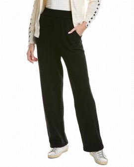 Cashmere-blend Knitted Trousers In Black