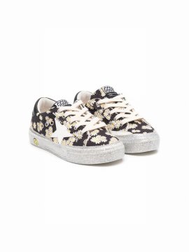 Junior May Daisy Print Low Top Sneakers In Multi-colored