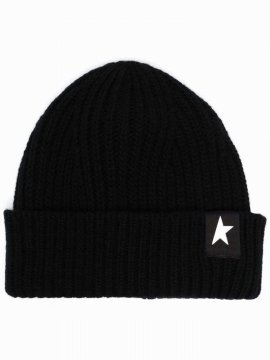 Star Patch Ribbed Beanie In Multi-colored