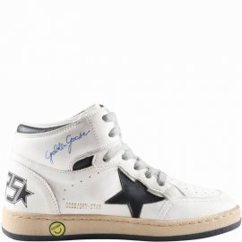 Kids' White Sneakers For Boy With Star And Logo