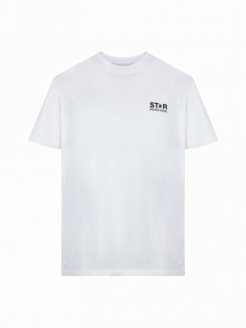 Star M`s Regular T-shirt / Logo Star/ Blackboard In Optic White Black