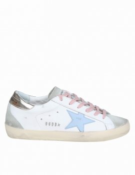 Super Star Sneakers In White Leather In White/platinum